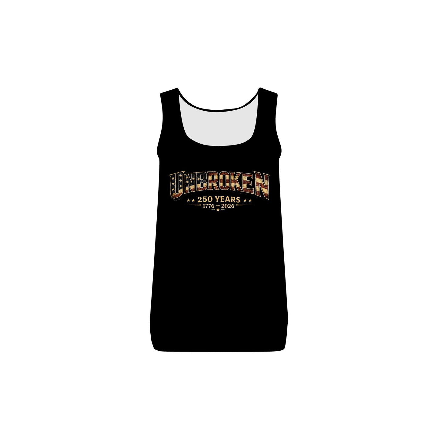 unbroken 250 years delta mindset patriotic women tank top