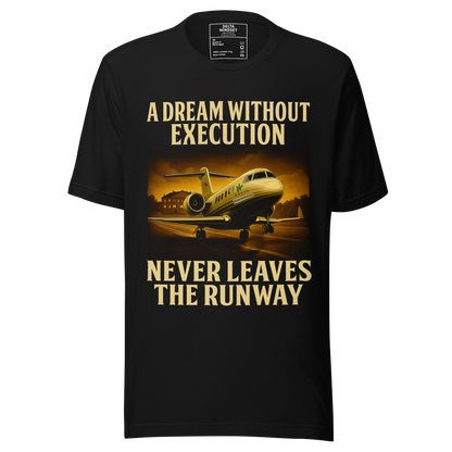 Delta Mindset cinematic streetwear short sleeve trader shirt — Driveway Collection — A Dream Without Execution Never Leaves the Runway